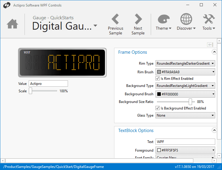 Actipro Gauge for WPF（英語版） 商品画像
