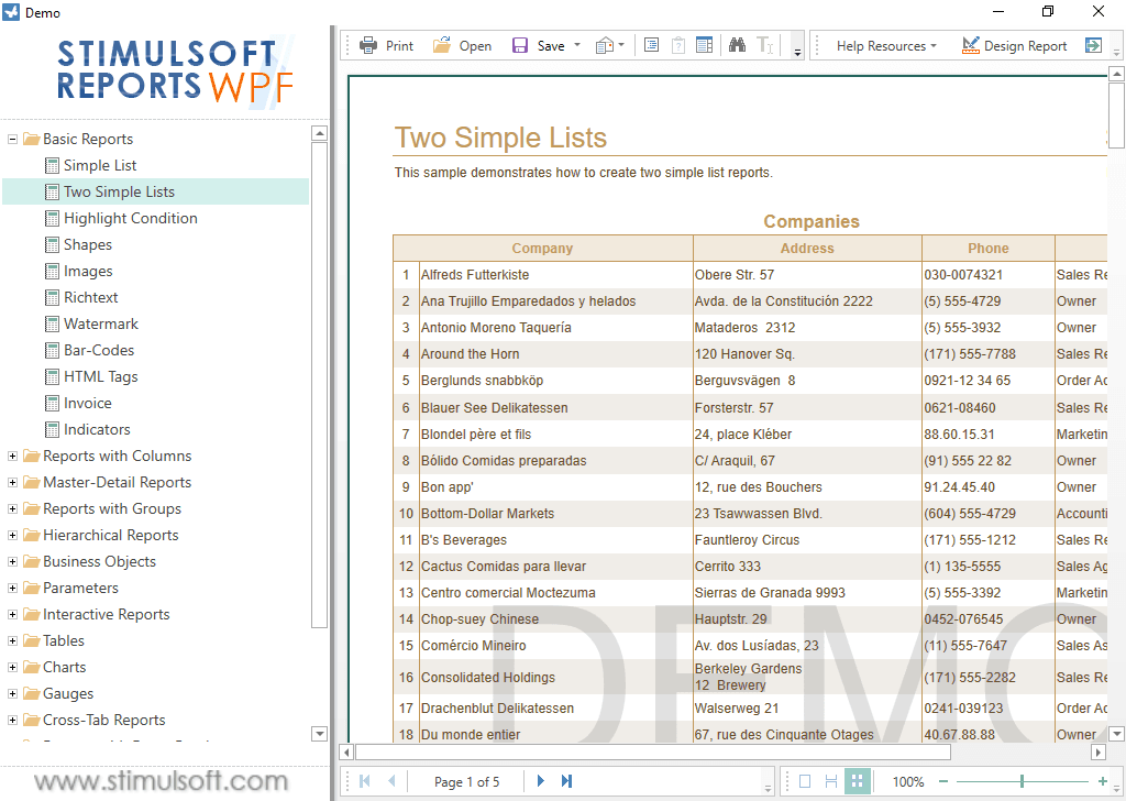 Stimulsoft Reports.WPF（英語版） 商品画像
