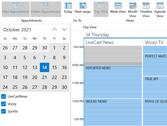 Telerik UI for WinUI Scheduler 商品画像