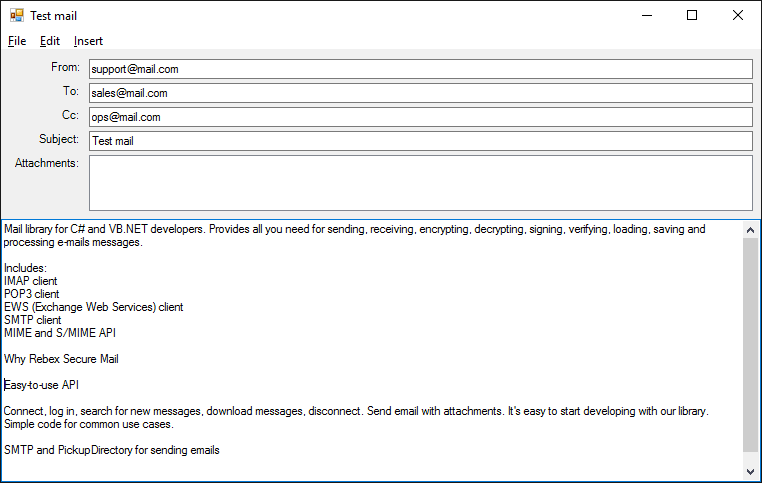 Rebex Mail Pack（英語版） 商品画像
