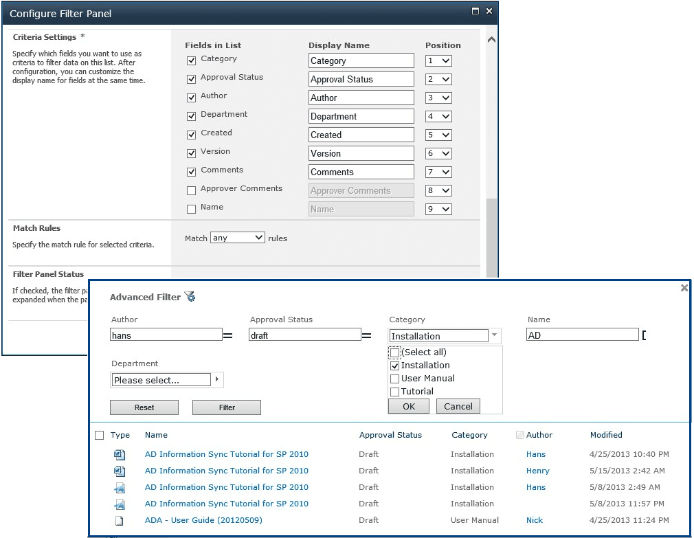SharePoint List Advanced Filter（日本語版） 商品画像