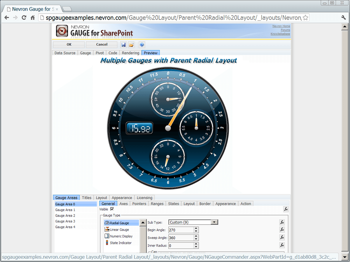 Nevron Gauge for SharePoint （英語版） 商品画像