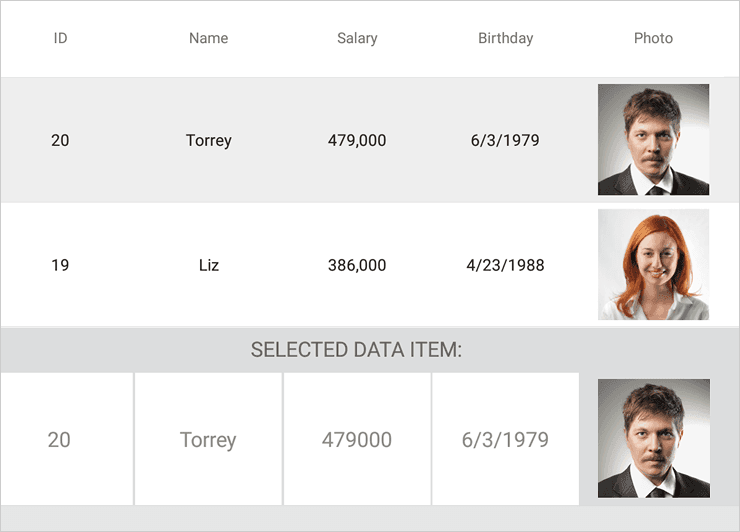 Infragistics Ultimate UI for Xamarin Data Grid 商品画像