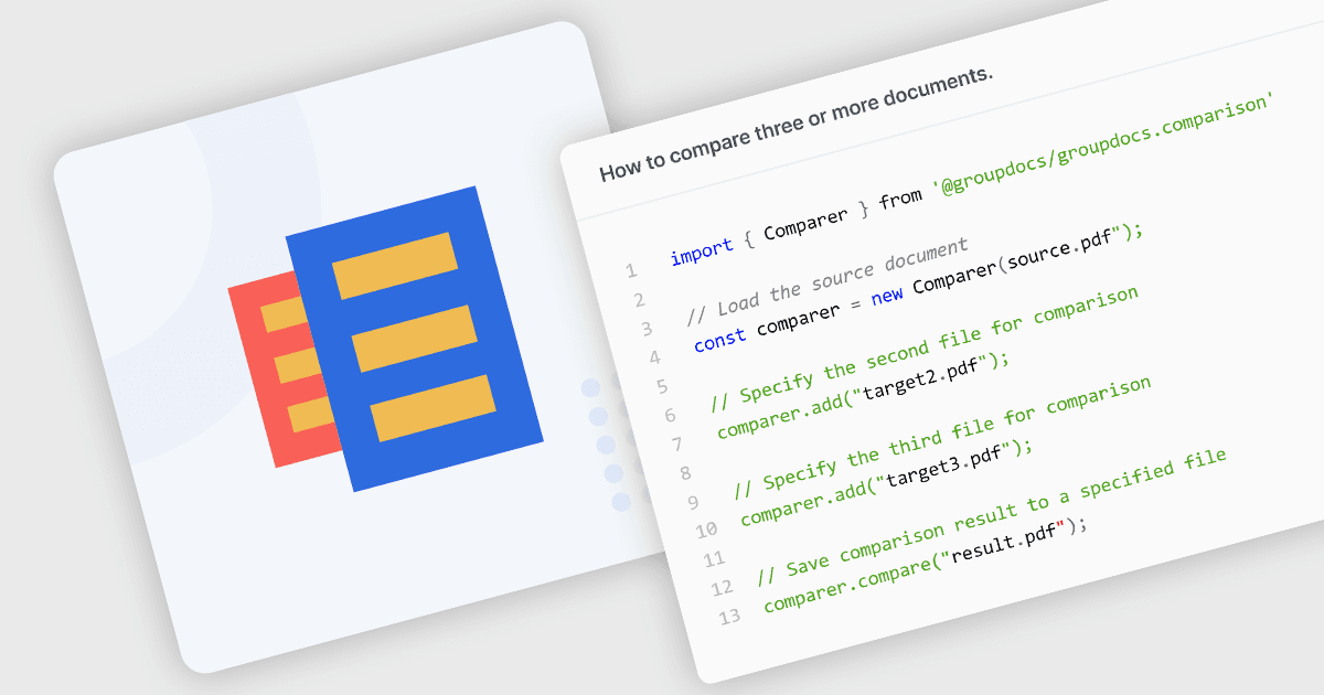 ドキュメント比較をNode.jsアプリに追加