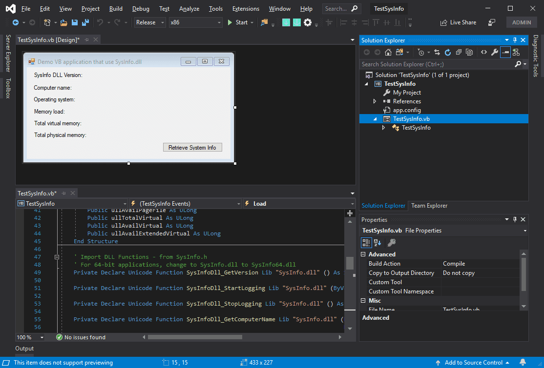 SysInfo DLL SDK（英語版） 商品画像