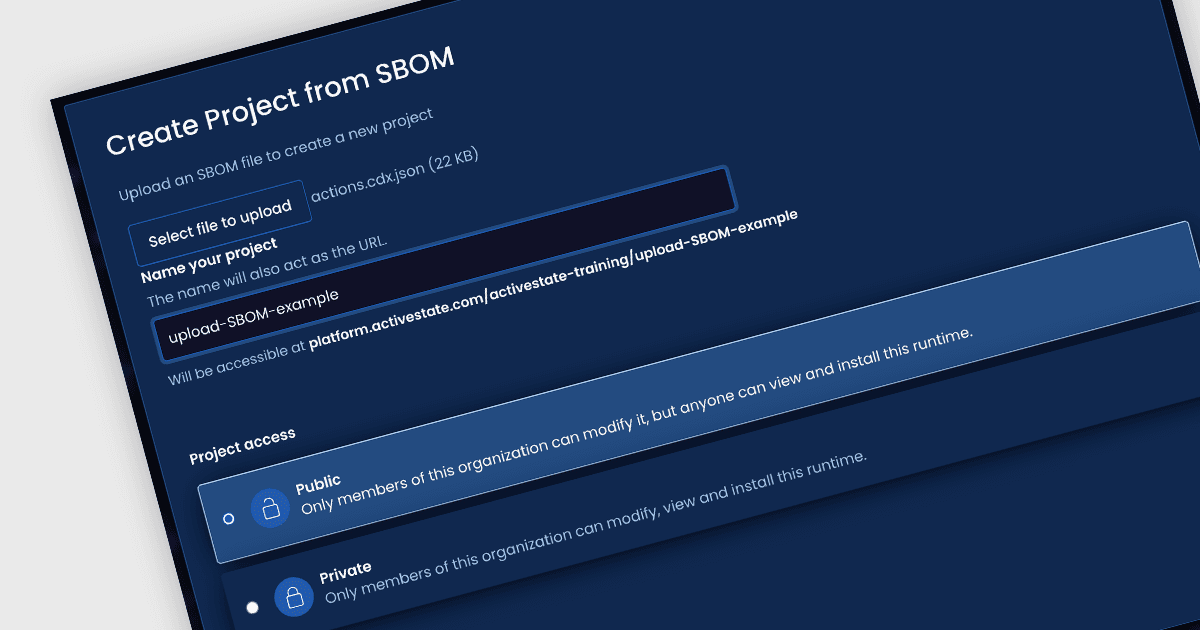 SBOMファイルからランタイムを作成して管理