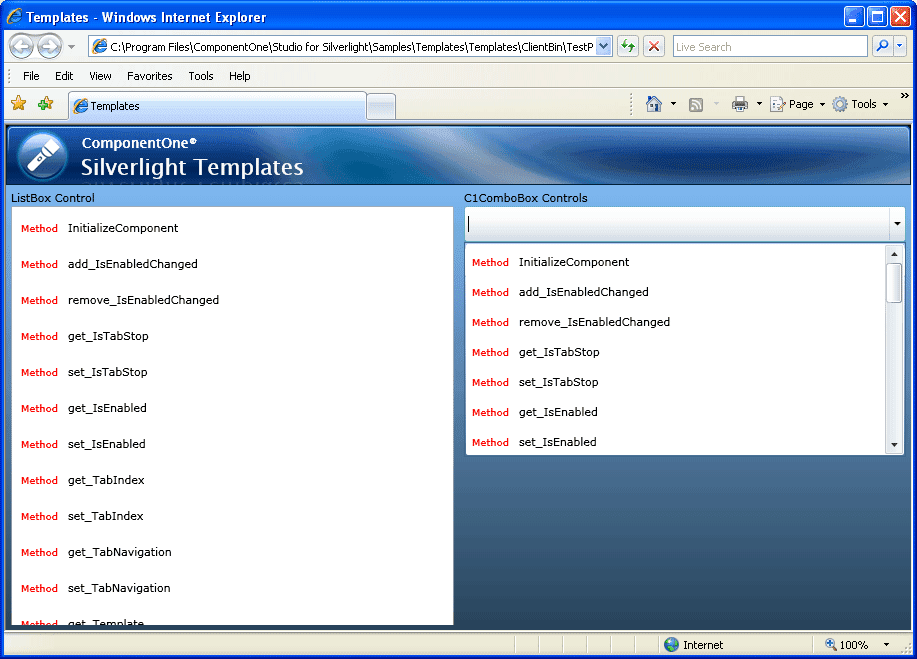 ComponentOne Studio Silverlight（英語版） 商品画像