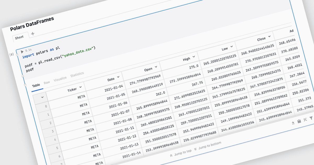 Polars DataFrame統合でデータを解き放つ