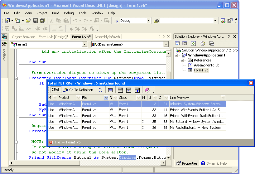 Total .NET Xref for Visual Studio 2002/2003 商品画像