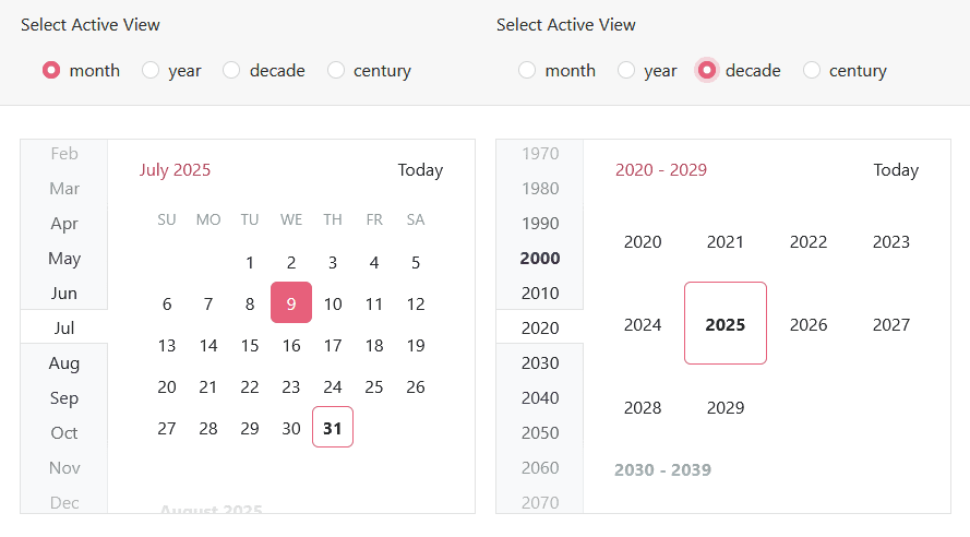 KendoReact Calendar 商品画像 KendoReact Calendar 商品画像