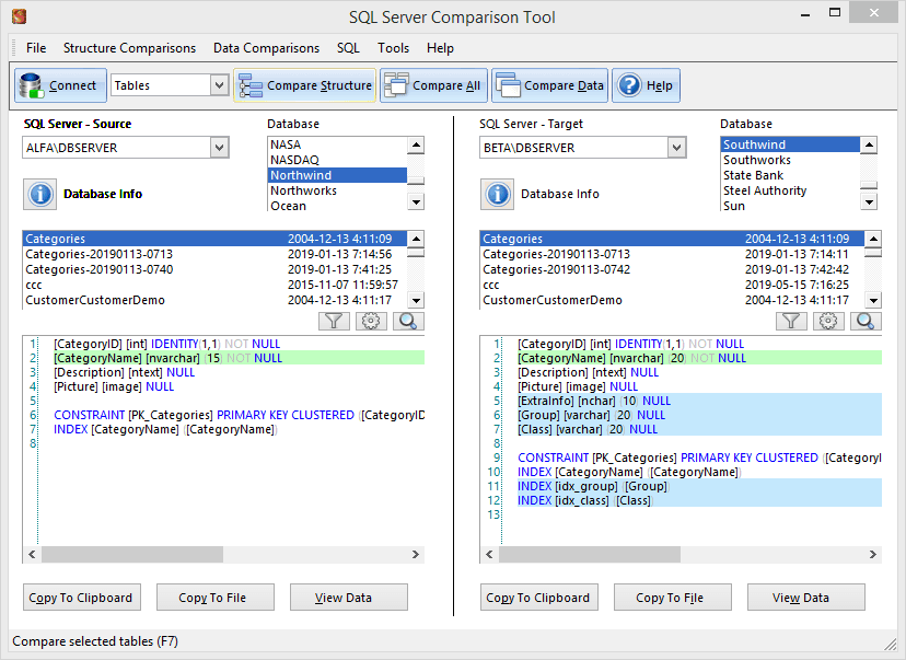 AlfaAlfa SQL Server Comparison Tool 商品画像