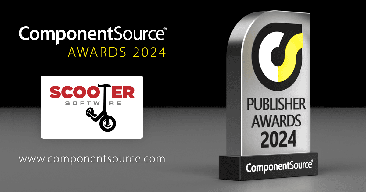 Scooter SoftwareがComponentSourceの賞を受賞