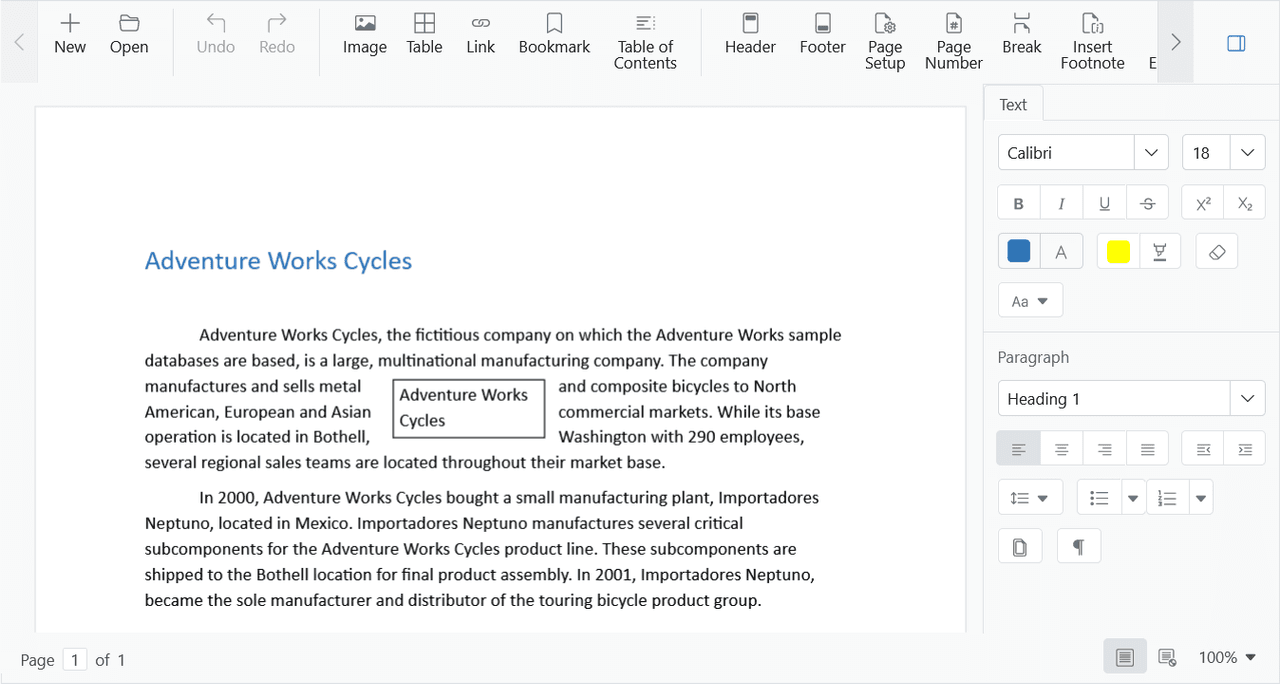Syncfusion Essential Studio DOCX Editor SDK（英語版） 商品画像