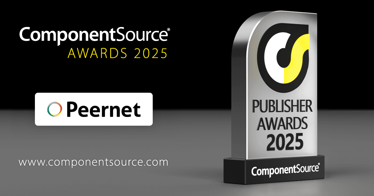 PEERNETがComponentSourceの賞を受賞