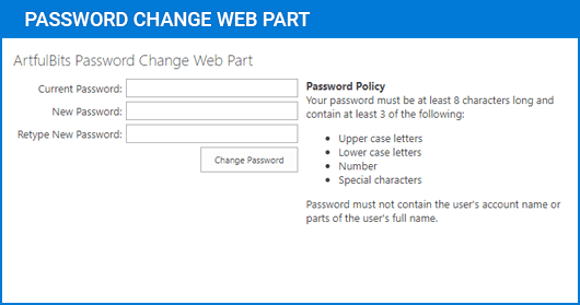 ArtfulBits Password Change Web Part（英語版） 商品画像