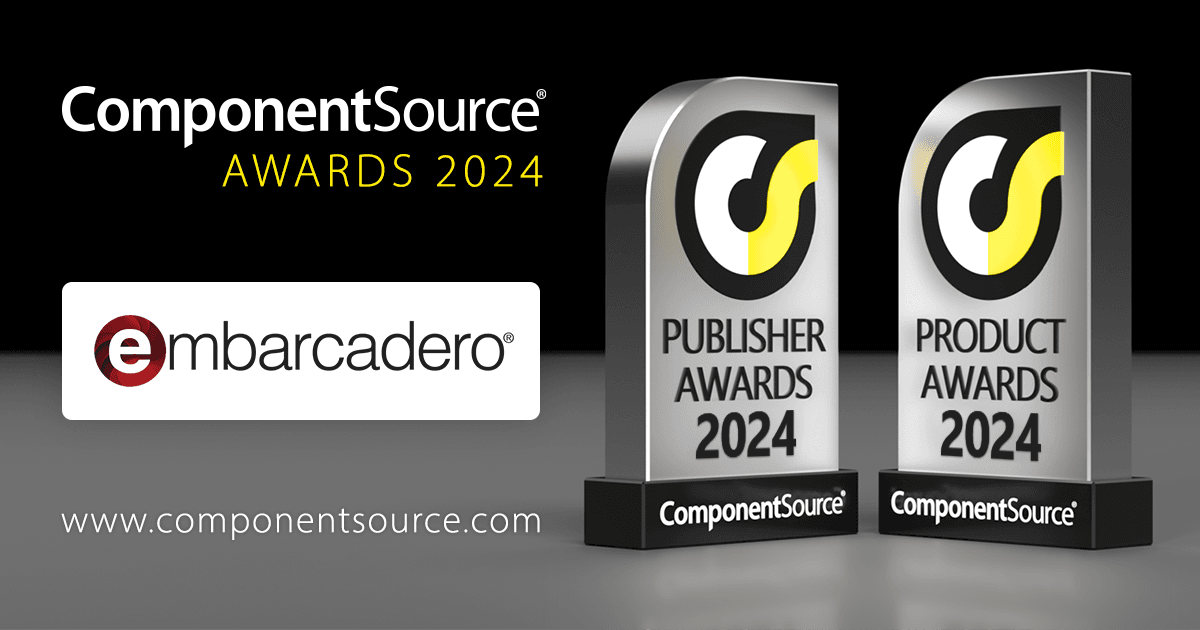 EmbarcaderoがComponentSourceの賞を4つ受賞