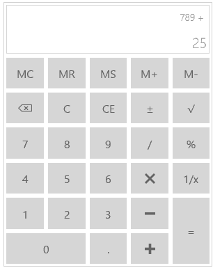 Syncfusion UWP Calculator 商品画像