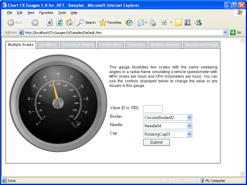 Chart FX Gauges for .NET （英語版） 商品画像