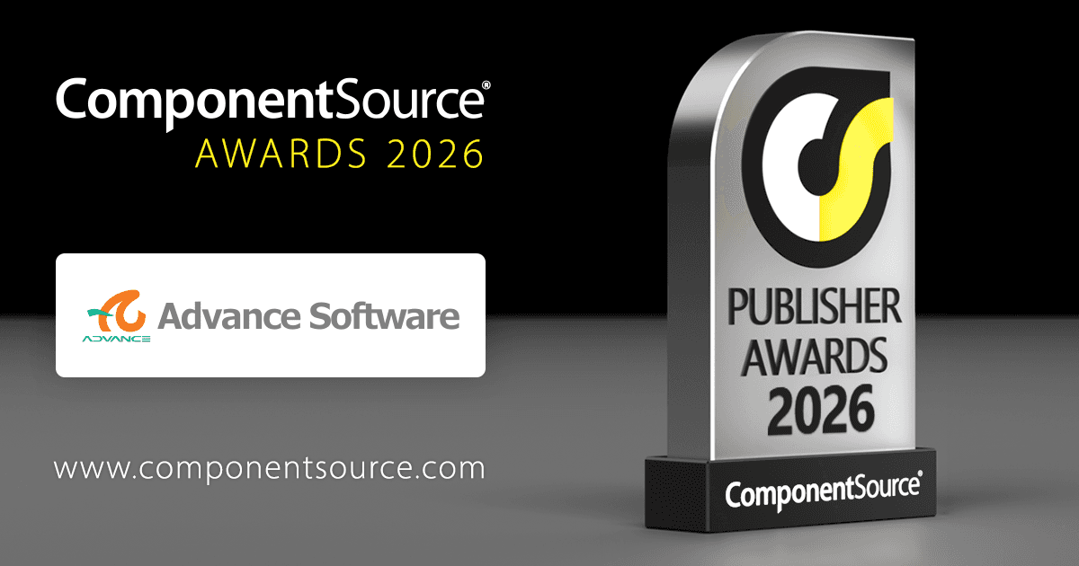 Advance SoftwareがComponentSourceアワードを受賞