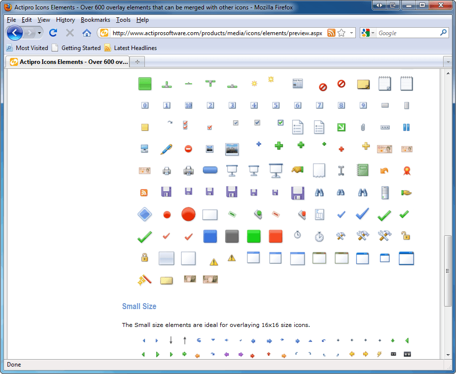 Actipro が Icons Elements を提供開始