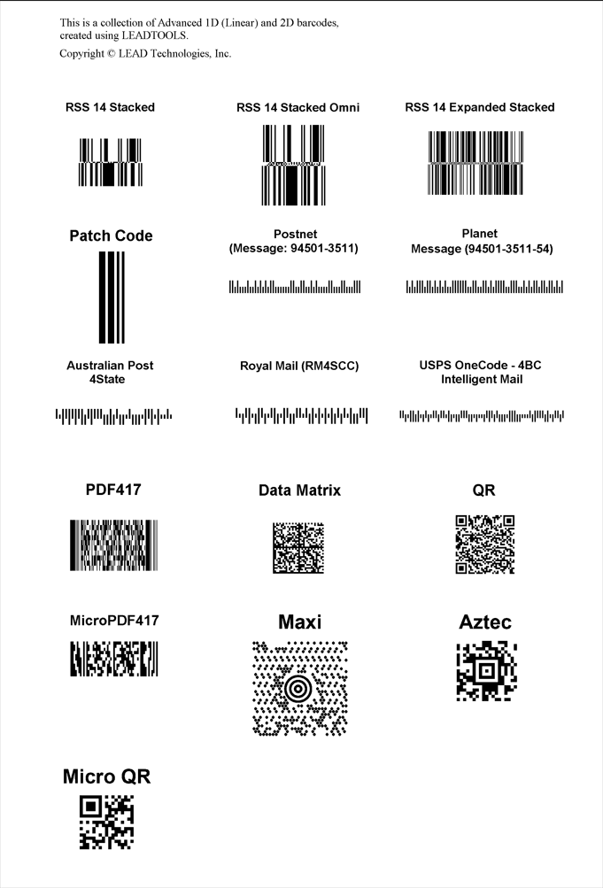 LEADTOOLS Barcode Pro（英語版） 商品画像