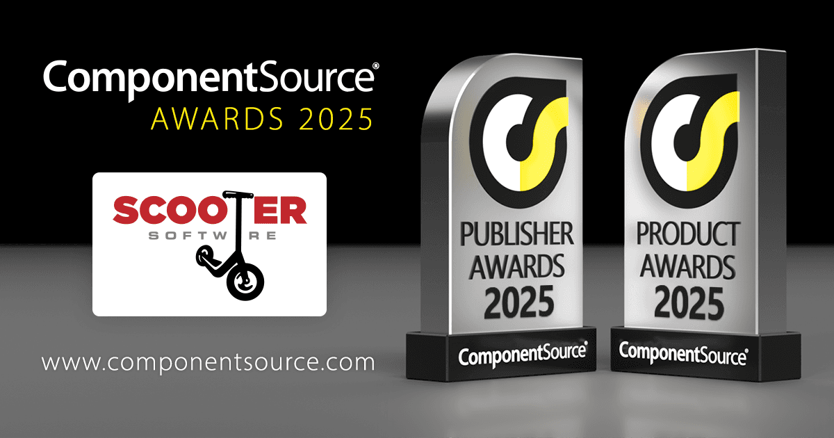 Scooter SoftwareがComponentSourceの賞を2つ受賞