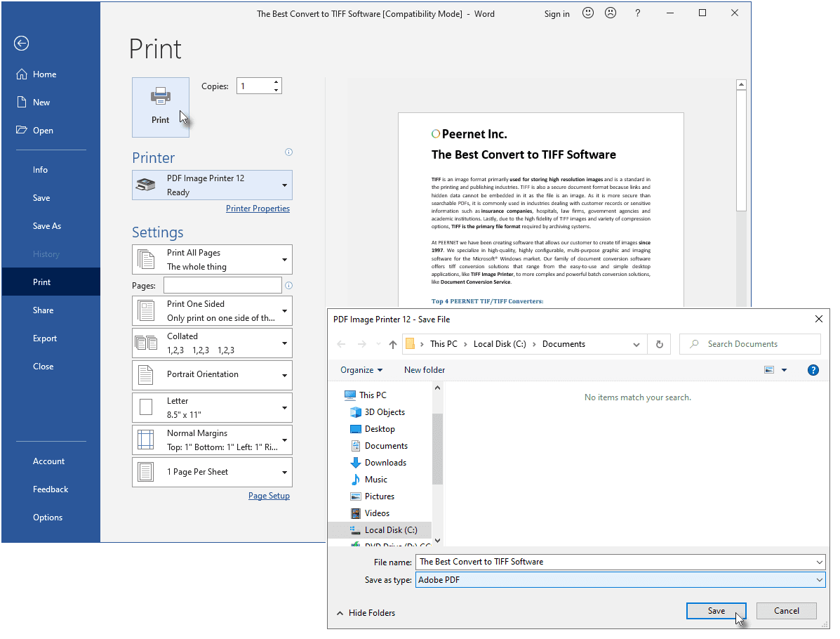 PDF Image Printer（英語版） 商品画像