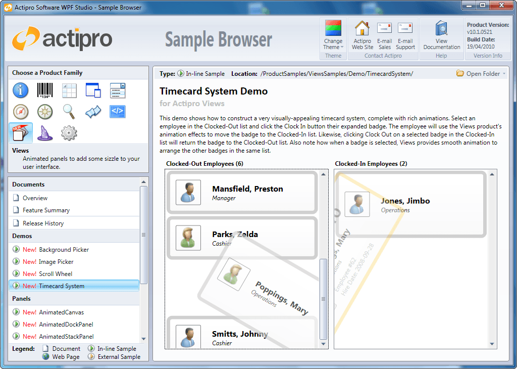 WPF アプリに流体的なアニメーションを追加する
