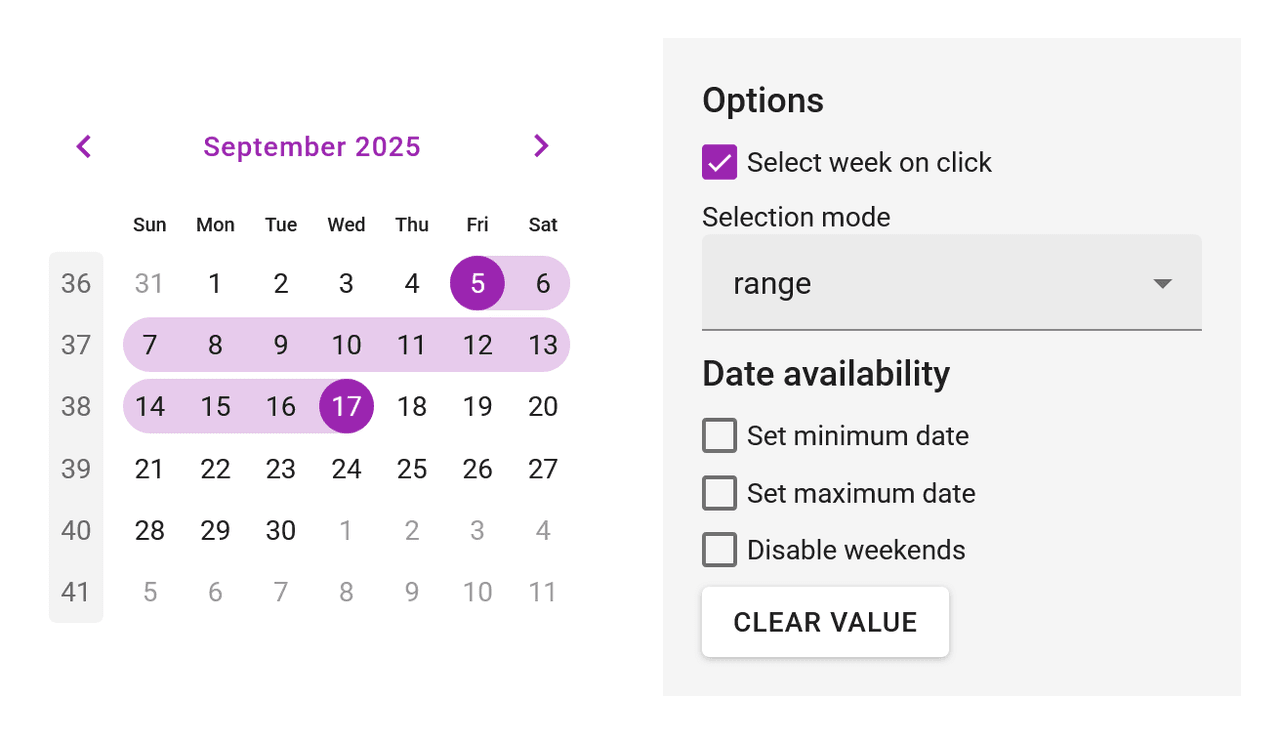 DevExtreme jQuery Calendar 商品画像 DevExtreme jQuery Calendar 商品画像