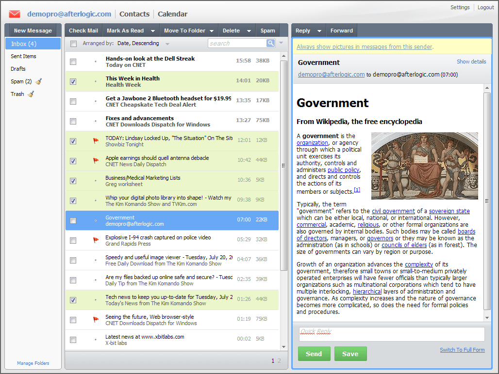WebMail Pro for ASP.NET 商品画像