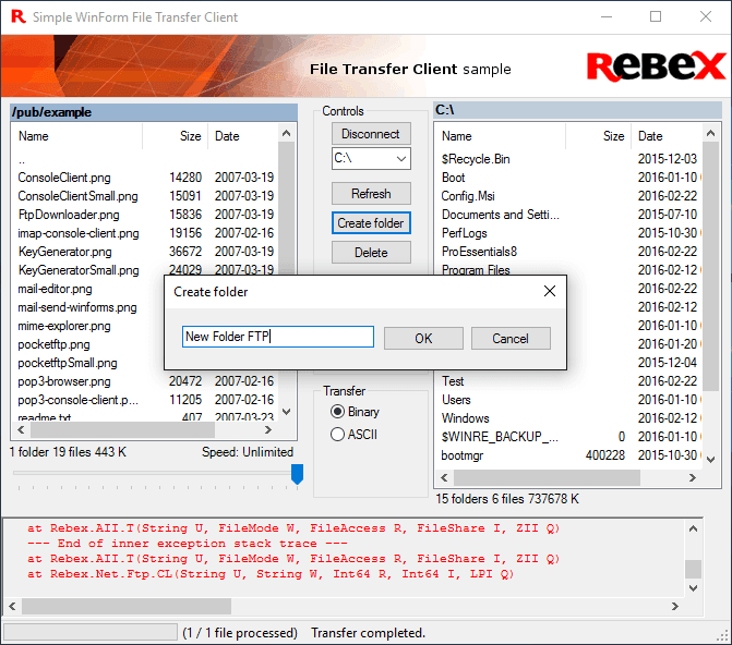 Rebex File Transfer Pack （英語版） 商品画像