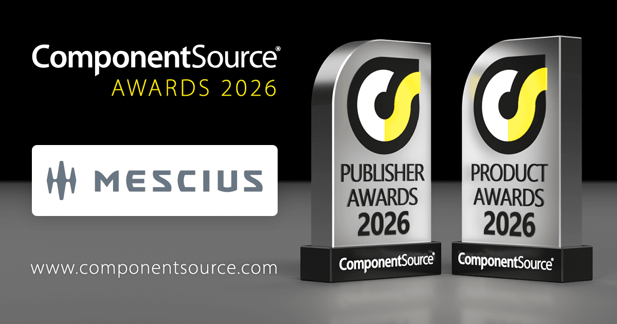 MESCIUS、13件のComponentSourceアワードを受賞