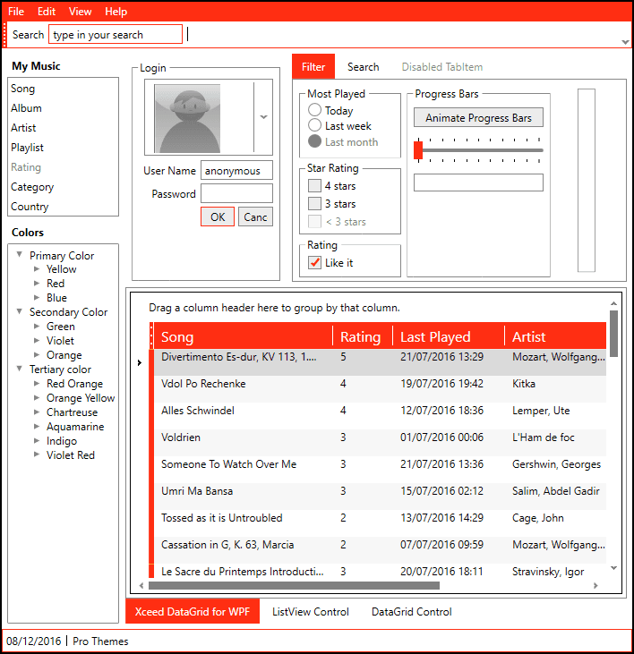 Xceed Pro Themes for WPF（英語版） 商品画像