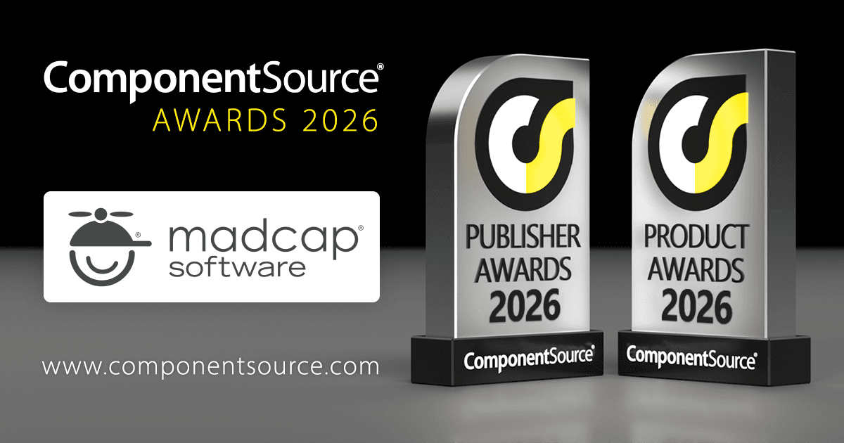 MadCap Software、2つのComponentSource賞を受賞
