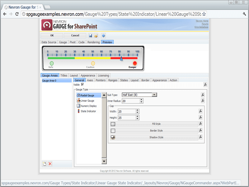 Nevron Gauge for SharePoint （英語版） 商品画像