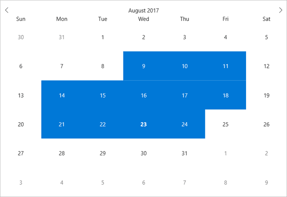 ComponentOne Xamarin Calendar 商品画像 ComponentOne Xamarin Calendar 商品画像