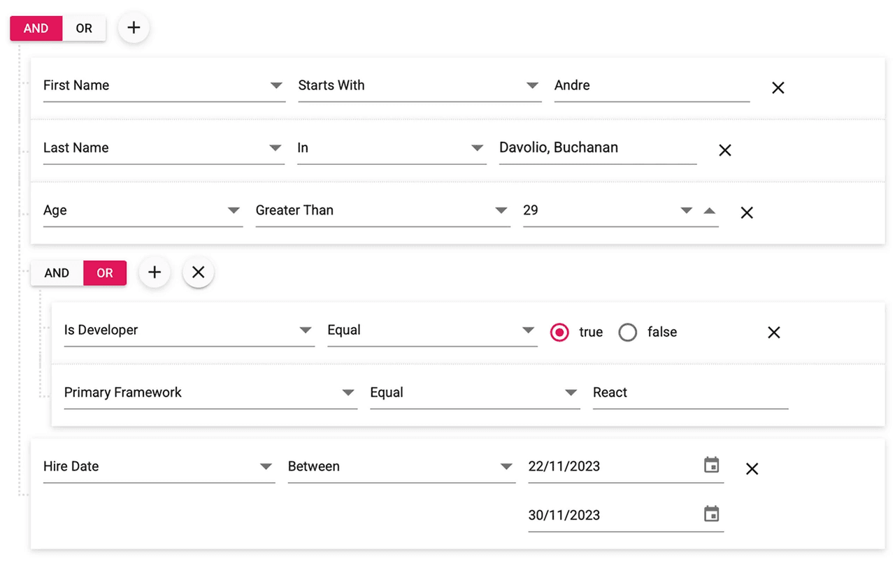 Syncfusion Angular Query Builder UI 商品画像