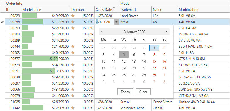 DevExpress WPF Data Grid 商品画像 DevExpress WPF Data Grid 商品画像
