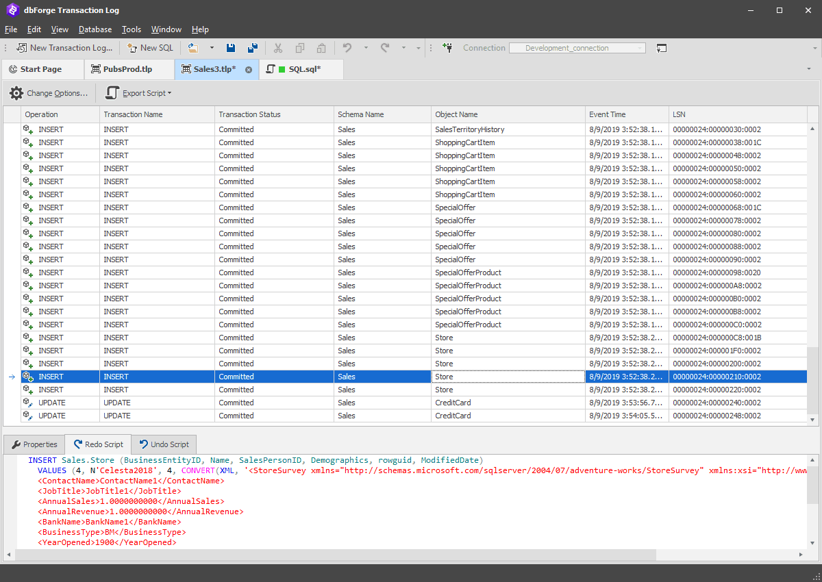 dbForge Transaction Log（英語版） 商品画像