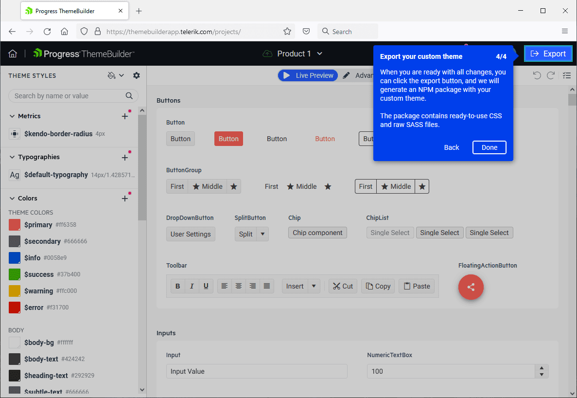Progress ThemeBuilder 商品画像