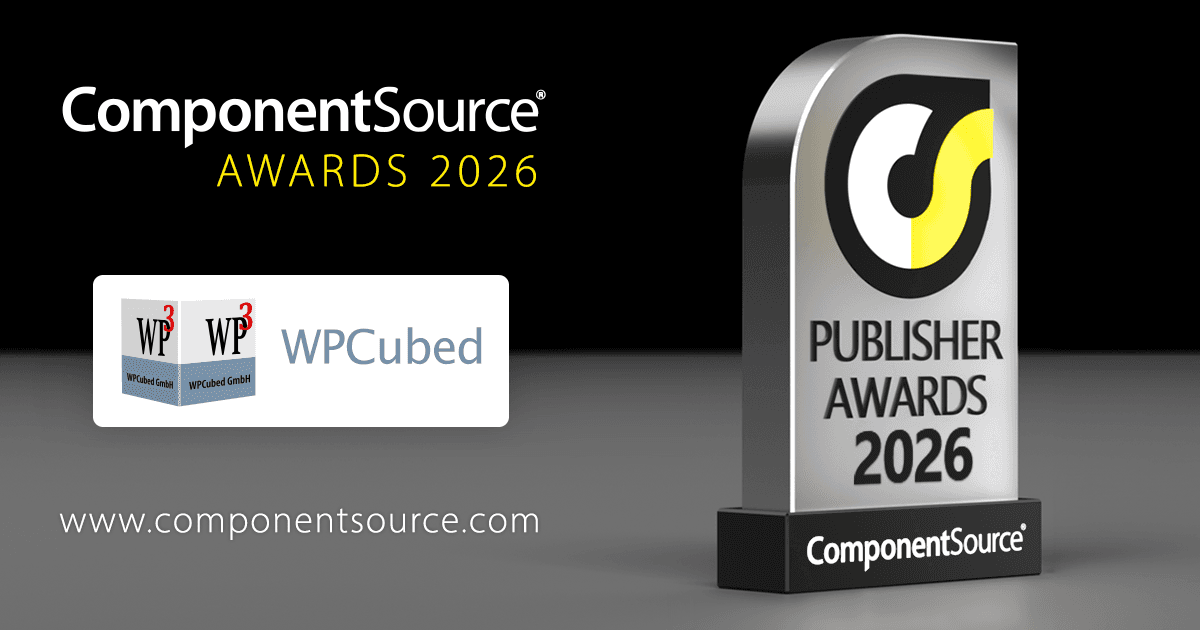 WPCubed、ComponentSourceアワード受賞