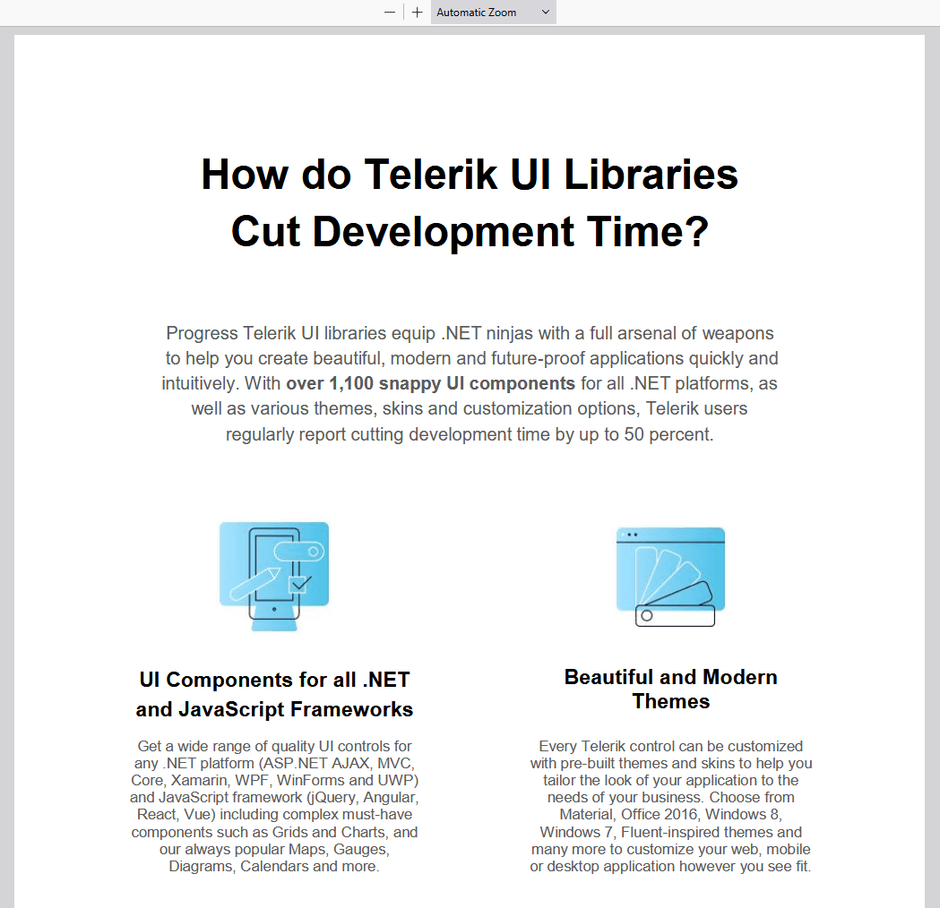 Telerik UI for ASP.NET AJAX PDFProcessing 商品画像 Telerik UI for ASP.NET AJAX PDFProcessing 商品画像