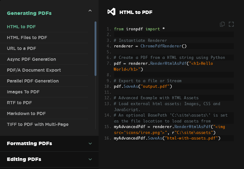 IronPDF for Python（英語版） 商品画像