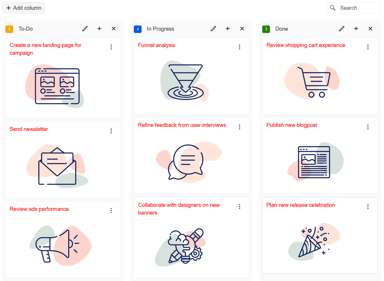 Kendo UI jQuery TaskBoard 商品画像 Kendo UI jQuery TaskBoard 商品画像