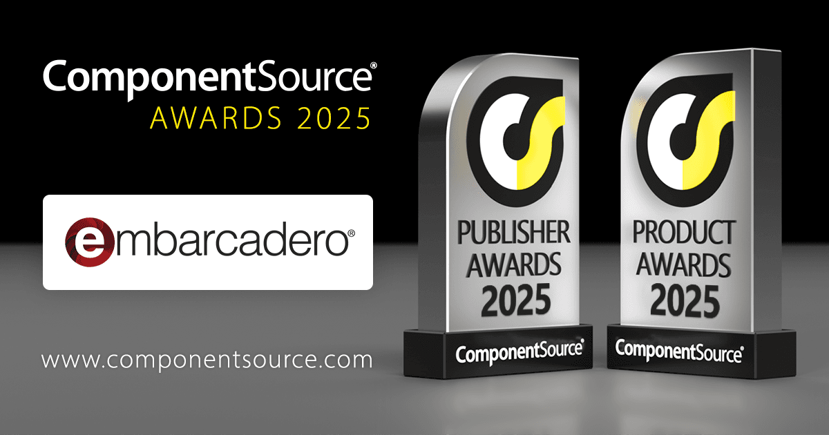 EmbarcaderoがComponentSourceの賞を5つ受賞