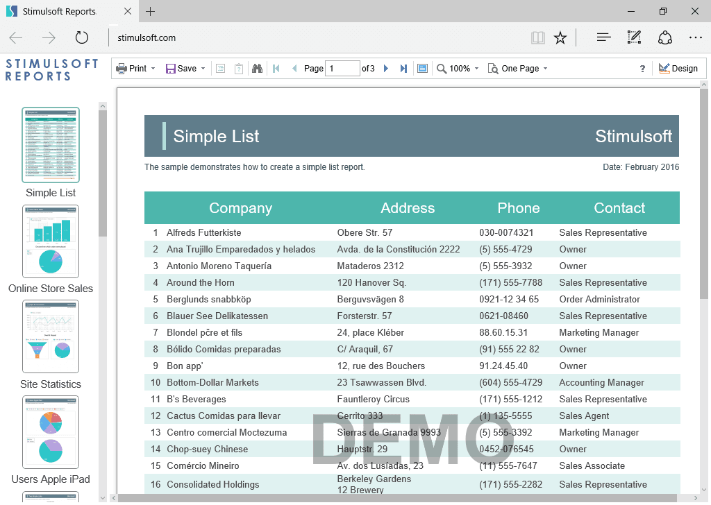 Stimulsoft Reports.PHP（英語版） 商品画像