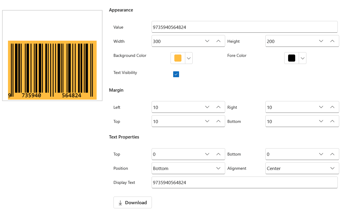 Syncfusion Blazor Barcode Generator 商品画像