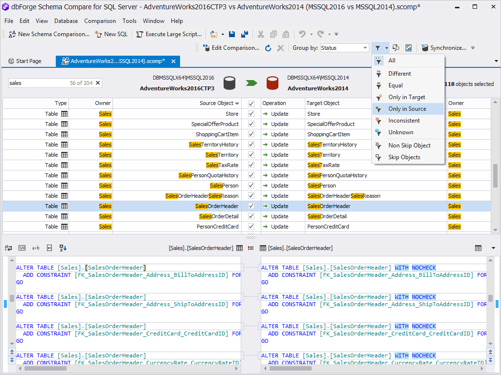 dbForge Schema Compare 商品画像