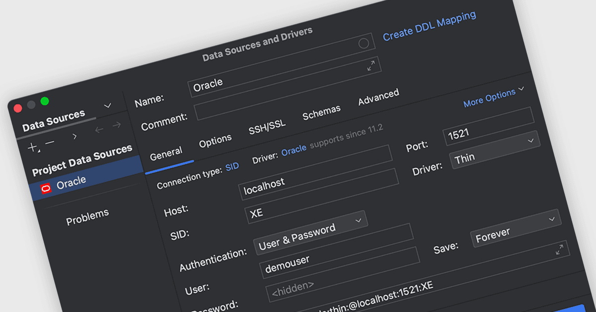 IDEからOracle Databaseに接続