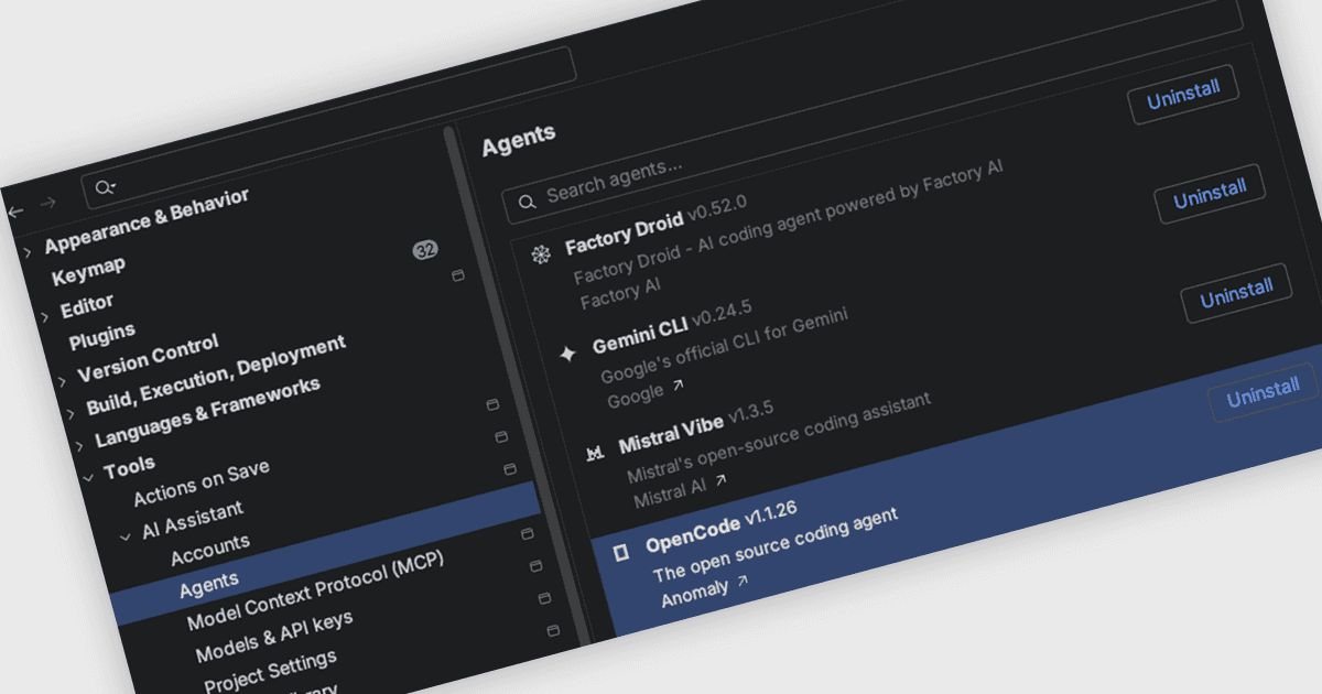 AIエージェントを直接IDE内で閲覧・インストール